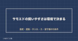サモエドの飼いやすさは住まいと時間で決まる｜費用や向く家庭も