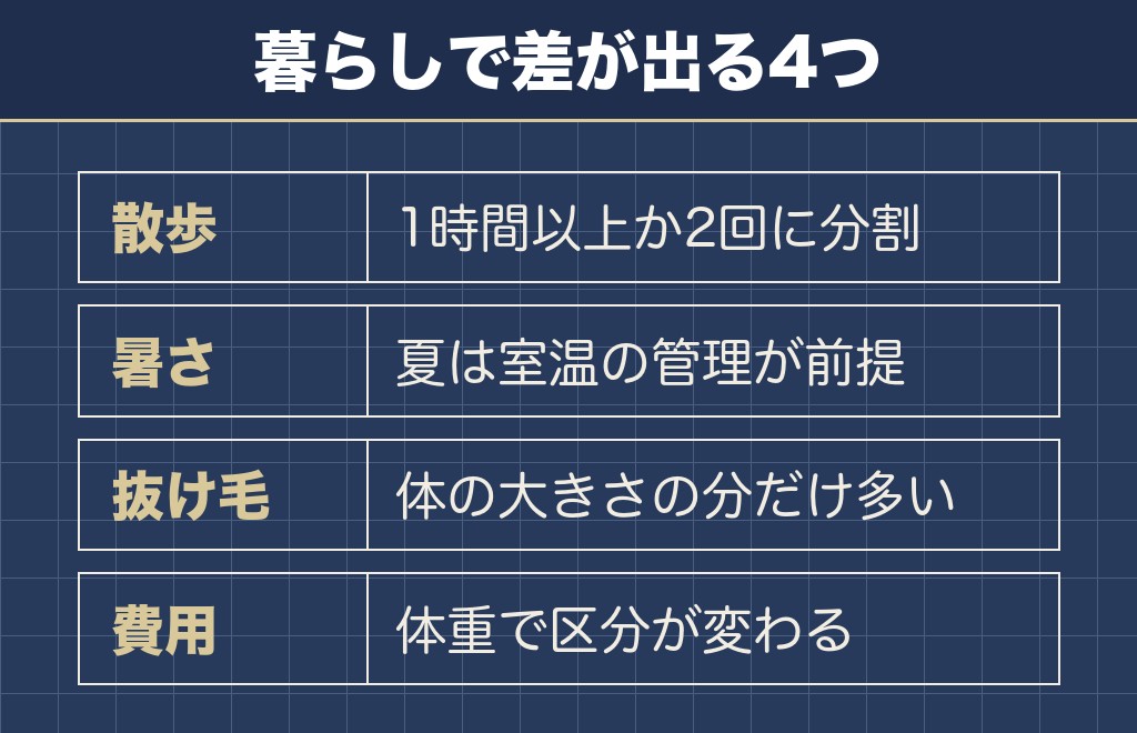 サモエドとポメラニアンの飼い方の違いは住まいと運動量
