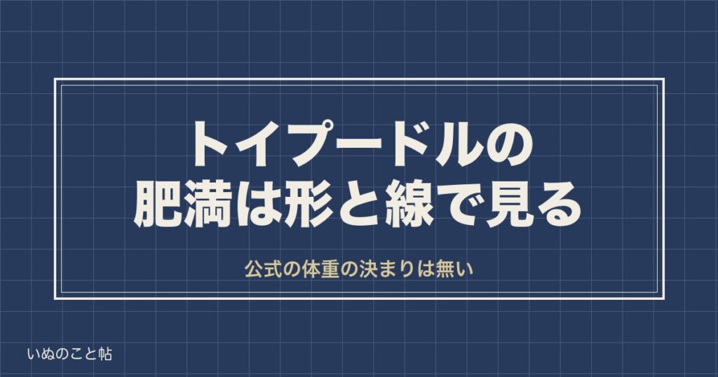 トイプードルの肥満は画像より形｜体型チェックと適正体重の出し方
