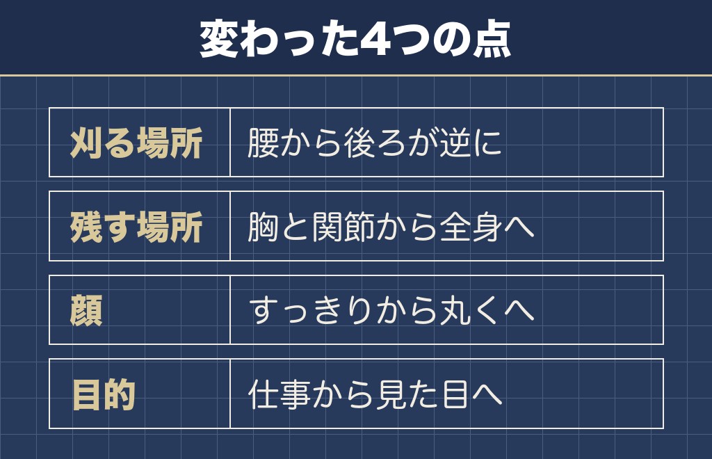 トイプードルの昔のカットと今のカットの違いは4つ