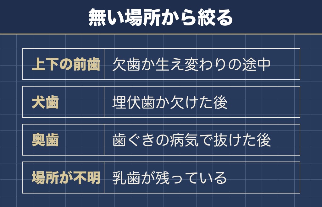 チワワの歯がない場所から考えられることを整理