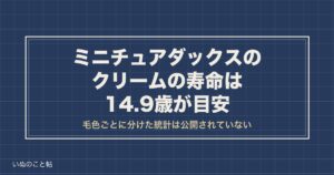 ミニチュアダックスのクリームの寿命は14.9歳が目安｜弱い説も