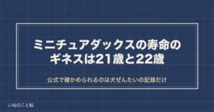 ミニチュアダックスの寿命のギネスは何歳？最高齢と平均寿命も