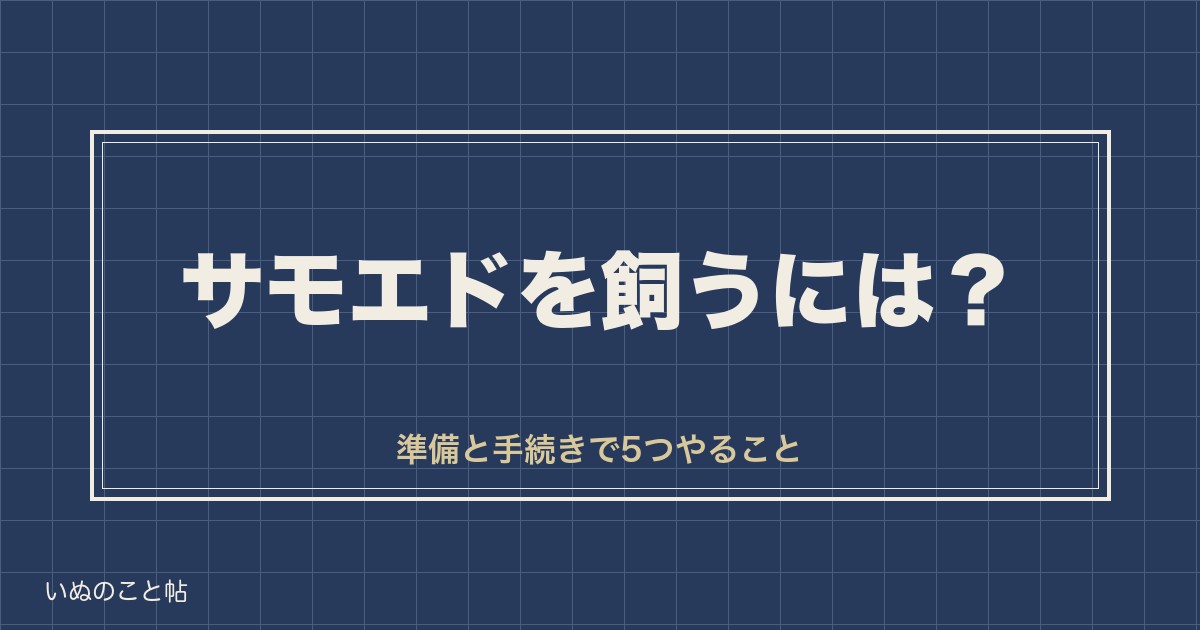 サモエドを飼うには登録と注射が必要？費用や初心者の注意も