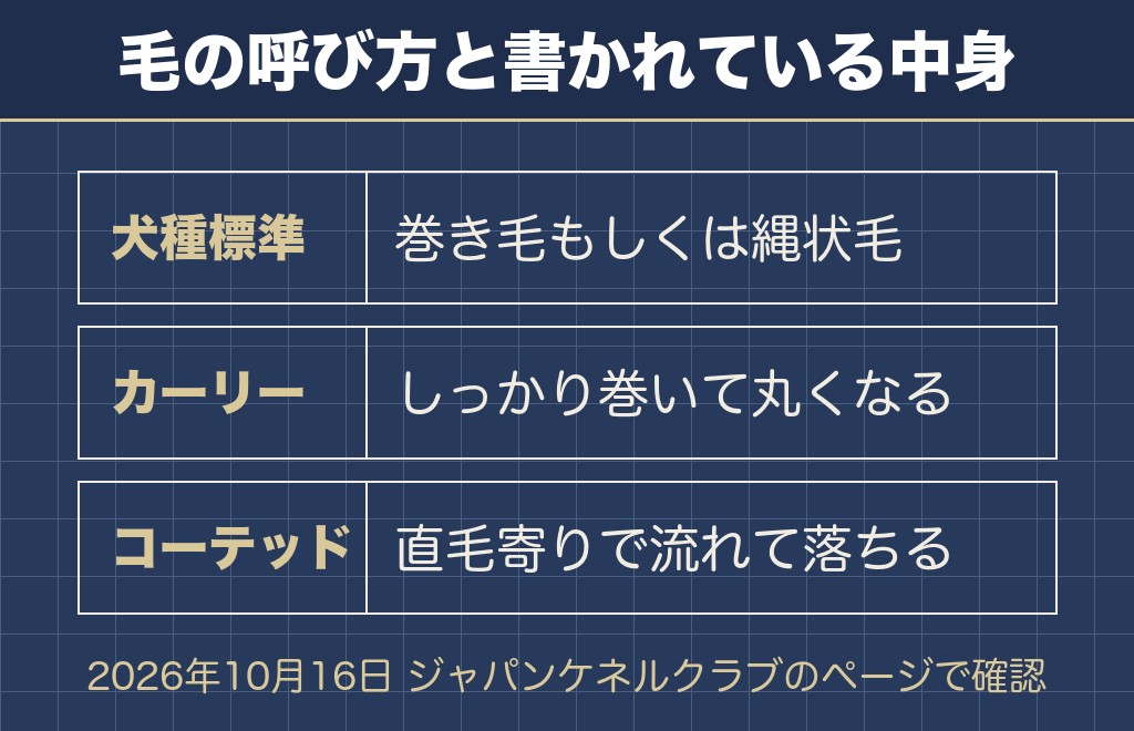 トイプードルが巻き毛にならないのは直毛寄りの毛質だから
