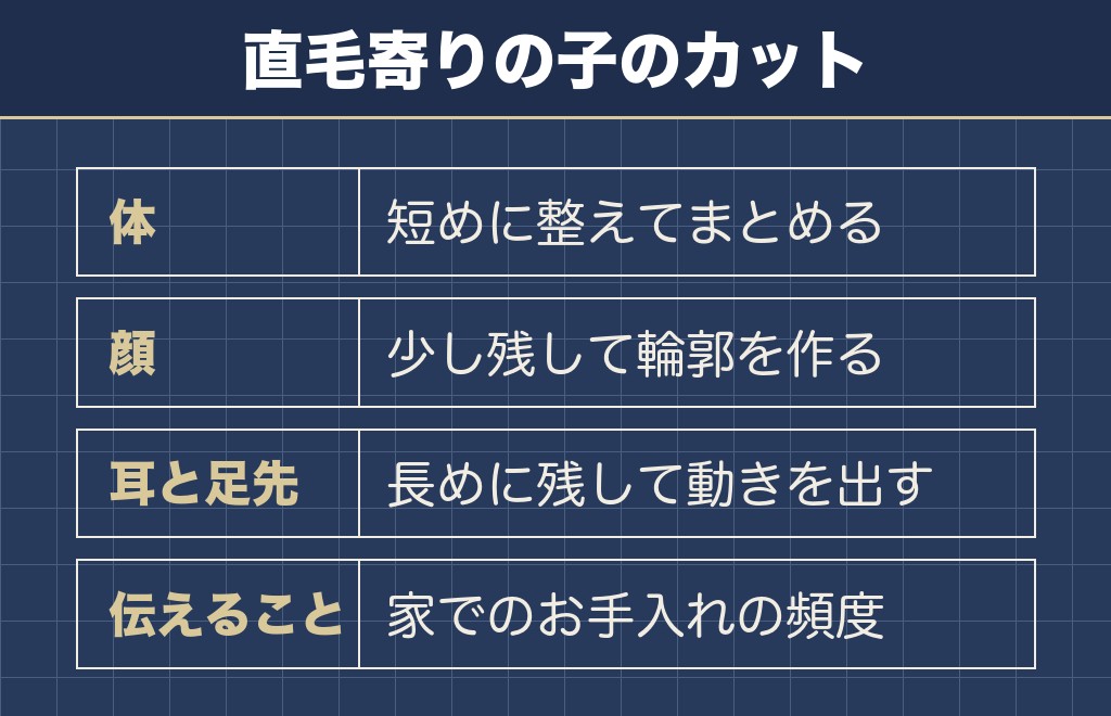 巻き毛にならないトイプードルに似合うカットの考え方
