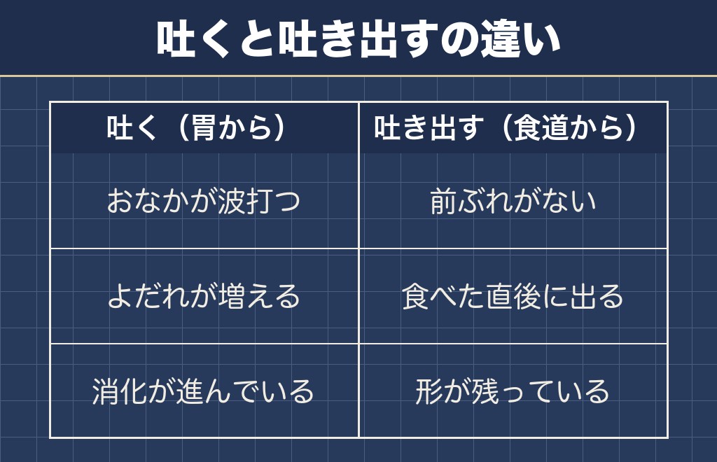 トイプードルが吐くのと吐き出すのは別もの